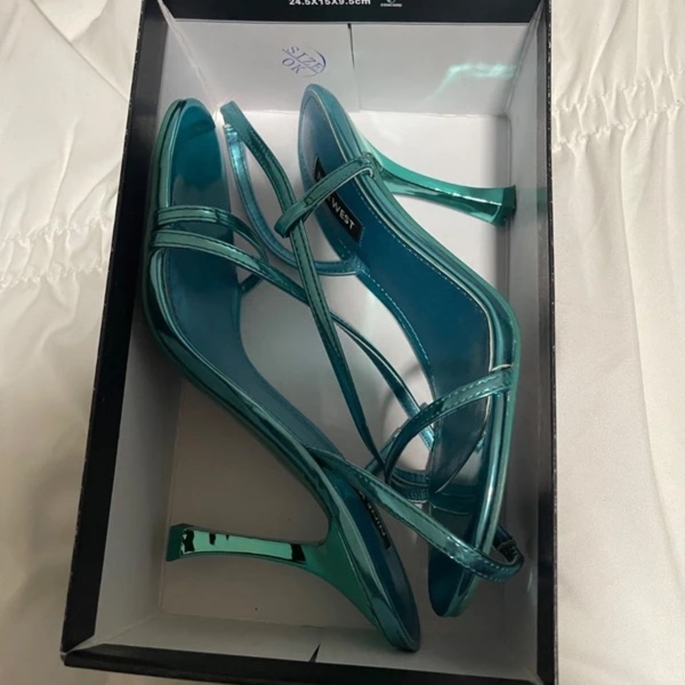 Elegant Metallic Strappy Heels